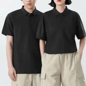 심플 베이직 남여공용 루즈핏 카라티셔츠 무지 반팔 반팔카라티셔츠 카라티