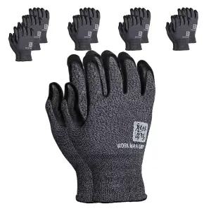 천하무적 워크맨 그립 NBR 폼 작업용 작업 반코팅 안전 코팅 장갑 양손착용 M