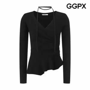 [GGPX] 슬림 넥 포인트 셔링 니트 (GQ2KP028F)
