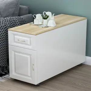 틈새 침대옆 협탁 서랍장 바퀴달린 화이트 세탁기 수납