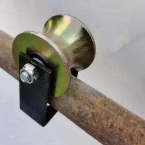 고성능 레일 슬라이딩 U자형 휠 원형파이프 도르래 롤러 낮은 브래킷 50mm파이프용