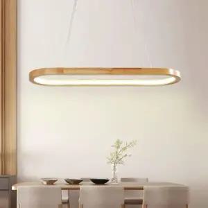 모던 원목 식탁등 우드 주방 긴 LED 네추럴 카페 식탁조명 70x20x80cm B