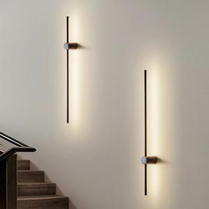 실내 360도 TV 배경에 대 한 EU/US 플러그 스위치와 회전식 LED 벽 램프 긴 스트립 검은 구리 조명