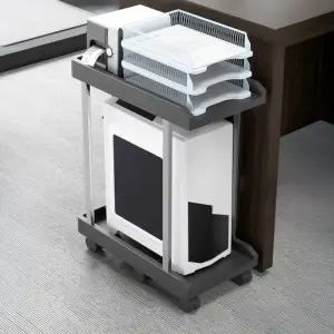 캐리어 컴퓨터 선반 데스크탑 PC 거치대 받침대 PP 본체 본체받침대 2단형 2단본체받침대