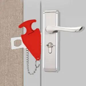 호텔문 잠금장치 여행용 보안 걸쇠 이중잠금 도어 고리 휴대용 안전