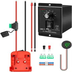 밀워키 M18 18V 배터리에 적합한 파워 휠 어댑터 키트 DC 12-60V 모터 속도 컨트롤러 및 DIY RC 자동차