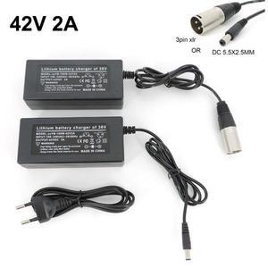 36V 충전기 42V 2A 자전거 리튬 배터리 팩용 3핀 XLR 소켓/커넥터 포함)