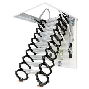 다락방 전동 사다리 피난구 접이식 알루미늄 탄소강 70x100cm 발판