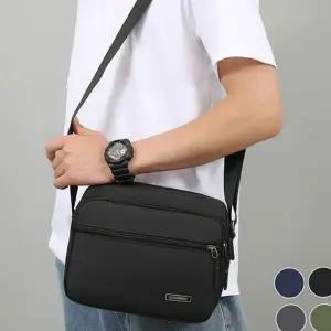 크로스 백 데일리 메신저 직장인 남성 크로스 백 일상용 소지품 수납력 실용적 나일론 가벼운 숄더백