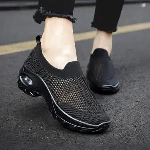 여성 발 편한 운동화 데일리 에어쿠션 런닝화 여성 운동화 메쉬 에어쿠션화 스니커즈 니트화 슬립온 워킹화