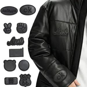 스티커형 패치 수선 데코 장식 의류 패치 패딩 수선용 가죽 구멍