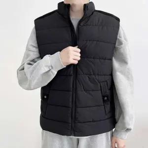 베스트패딩 오리털 패딩조끼 남자 암홀 밴딩 집업스타일