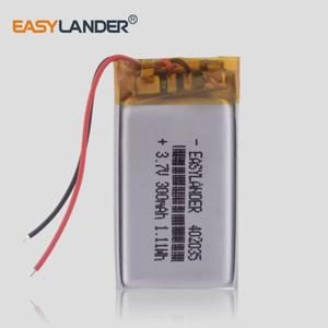 3.7V 300mAh 폴리머 리튬 Lipo 이온 배터리 충전식 음성 녹음기 펜 DVR Mio 402035