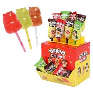 귀여운 카피바라 막대사탕세트 피리 캔디 15g 24개 1세트 사탕 간식