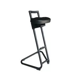 입식 체어 계산대 작업용 스툴 피로방지 블랙 공장 경제형 모델 1개 강철 받침대 팔걸이