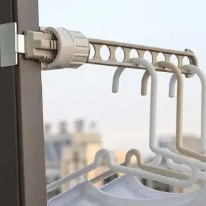 빨래 건조대 무타공 접이식 실내건조대 창문 건조대 여행용 스테인리스 집게형 창문형 베란다 아파트 캠핑