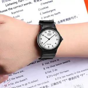 무소음 손목 시계 학생용 수능 가벼운 시험용 손목 시계 방수 아날로그 데일리 실리콘 선물용 클래식