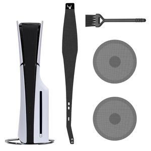 PS5 슬림 콘솔용 Sinyutia 먼지 커버 네트, 2pcs 팬 필터 및 청소 브러시, 플레이스테이션 5 액세서리용 방지 키트, 디스크/디지털 에디션과 호환 가능