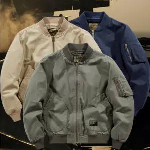 남자 간절기 봄 가을 오버핏 항공점퍼 블루종작업복 바람막이 자켓 아우터 단체 인쇄가능