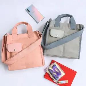 미콘 1972 남녀공용 미니 포켓 에코백 크로스백 남녀공용