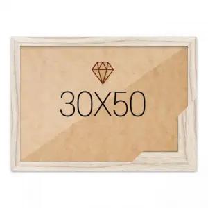 보석십자수액자 30x50 고급형 슬림 우드 라떼