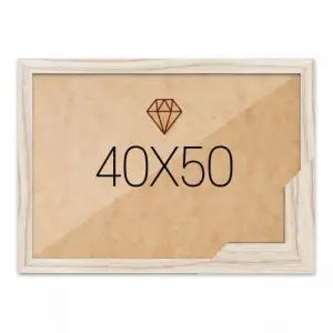 보석십자수액자 40x50 고급형 슬림 우드 라떼