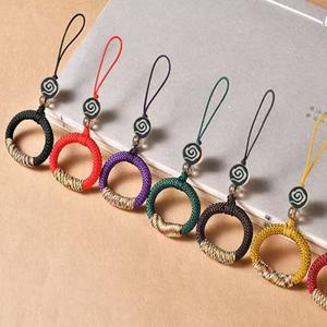 수동 짠 휴대폰 핸드폰 체인 행잉 로프 숏 USB 펜던트 커플 링 버클 키 분실 방지 장식 스트랩