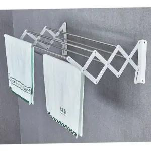 접이식 빨래 건조대 공간활용 실용적 벽걸이 벽 부착 빨래 건조대 스테인리스 욕실 대형 베란다