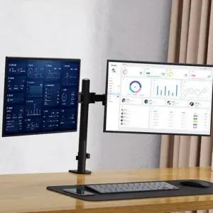 각도 조절 모니터 거치대 데스크 스탠드 책상용 듀얼 모니터 암 고정 받침대 높이