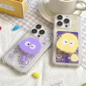 갤럭시 A24 A34 A15 A25 A35 A16 A36 A56 몽몽 두들 그립 톡홀더 클리어 카드젤리 케이스