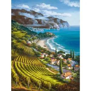 풍경화보석십자수 해안가 포도원 캔버스 보석십자수 40x50 캔버스형보석십자수