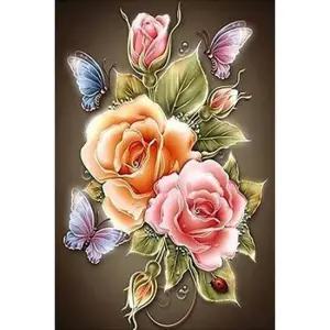 패브릭보석십자수 사랑의 장미 패브릭형 보석십자수 40x60 장미보석십자수