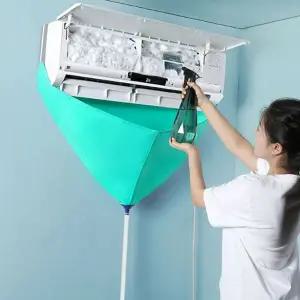 에어컨 청소 주머니 셀프 물받이 키트 에어컨 청소 가림막 용품 벽걸이 세척솔 청소막 방수천 커버 방수