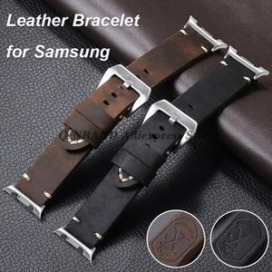 삼성 갤럭시 워치 8 40mm 44mm 비즈니스 시계줄 가죽 팔찌, 46mm 공용 클래식 손목 스트랩 남녀