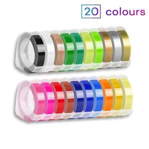 호환 3D 엠보싱 테이프 Motex E101 E202 수동 타자기 12965 1610 라벨 메이커용 9mm 1개