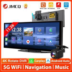 11.26인치 4K DVR 차량용 스크린 무선 카플레이 및 안드로이드 오토 범용 카 라디오 대시캠 5G WIFI 내비