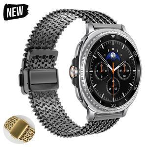 삼성 워치8 40mm/44mm용 밀라노 루프 밴드/삼성 갤럭시 워치 울트라 1 메탈 클래식 밴드 47mm용 2 마그네틱