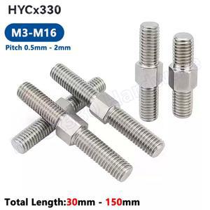 이중 헤드 나사산 바 양측 로드 스터드 볼트 스테인리스 스틸 좌우 나사 M3 M4 M5 M6 M8-M16 304 A2