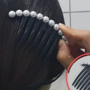 하노빅 헤어빗핀 진주 올림머리빗핀 반묶음핀 비녀핀