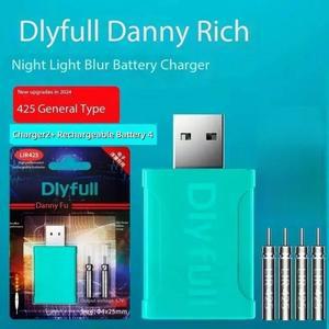 빛나는 플로트 CR425 충전식 배터리 세트 낚시 USB 충전기 LIR425 전자 야간 라이트 미끼