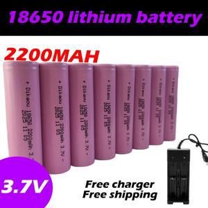 18650 충전식 리튬 배터리 3.7V 2200mAh 대용량 손전등용  충전기 장난감 드론