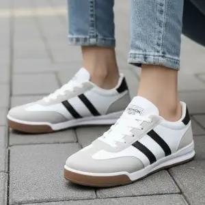 삼선 포인트 레트로 스니커즈 스트리트 캐주얼 운동화