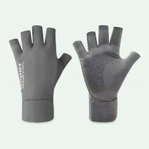 여름 등산장갑 자전거 스포츠 운전 반장갑 그레이