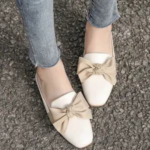 데일리 여성 여름 리본 밴드 장식 뮬 슬리퍼 신발 XEj2+1aoM