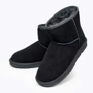 인조퍼 소가죽 숏털부츠 앵클 키높이 미끄럼방지 겨울 여자가을신발 앵글부추 발목부츠