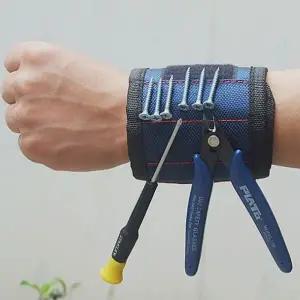 자석 손목 밴드 휴대용 철물용 다용도 작업용 손목 밴드 공사용 인테리어 목공용 수리용 정비용 전기 착용