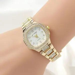 앨런 여성 손목시계 골드 메탈 패션시계 WFF9E5E