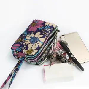 3단 수납 일러스트 스트랩 다용도 파우치 FdI6+2jra