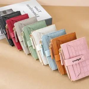여자 그린 주황색 여행용 체크카드 다이어리 지갑 WF9A06F