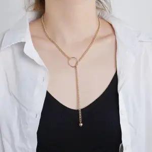 롱드롭 Y목걸이 긴 사슬 목걸이 볼 체인 Y형 레이어드 WE7F4A6